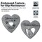 10"D Set of 4 Cement Heart Shaped Paw Prints and Dog Memory Stepping Stones